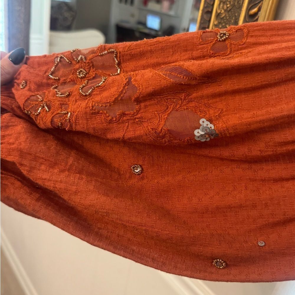 Women's Rust Anthropologie Top - Picture 2 of 8